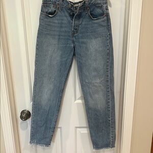 Levi's Blue Denim with Brown Leather Patch